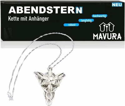 Produktbild von ABENDSTERN Kette aus Tombak Herr der Ringe Hobbit Arweb Replik Schmuckstück