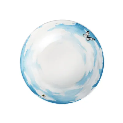 Produktbild von Taitù Prati Italiani - Teller tief 20,5 cm, Schmetterling weiß