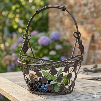 Immagine prodotto di Cestino con manico Tecla set di 3 - Decorazione da giardino