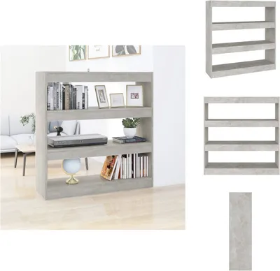 Zdjęcie produktu dla vidaXL Regał/rozdzielacz do pokoju betonowy szary 100x30x103 cm - Regały i biblioteczki