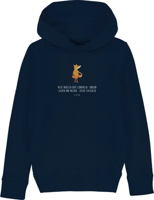 Produktbild von Mr. & Mrs. Panda Kinderpullover Fuchs Laterne 5-6 Jahre (110/116) - French Navy - Geschenk, Optimistisch, Sweatshirt, Hoodie, Füchse, Positiv, Pulli, Kapuzenpullover