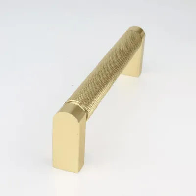 Produktbild von Handgriffshop Anne-Marinde Möbelgriff Messing 128 mm Küchengriff Schrankgriff Schubladengriff Möbelbeschlag Lochabstand 128mm Griff Messing-Optik