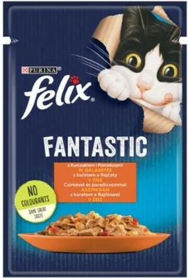 Produktbild von Felix Fanstastic Huhn Tomate - Nassfutter für Katzen - 85 g