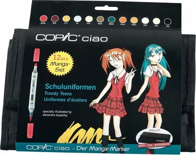 Produktbild von Copic Allroundmarker Ciao Set Schuluni im Wallet 12 Stück