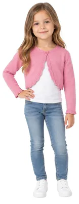 Imagen del producto de Chaqueta de punto para niña Mayoral, estilo bolero, color rosa, talla 110