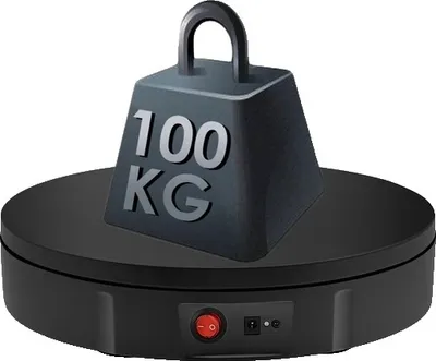 Immagine prodotto di Espositore rotante elettrico, portata 100 kg, rotazione di 360°, EU 220V