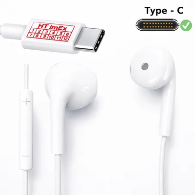 Produktbild von USB-C In-Ear Headset Kopfhörer kompatibel mit Google Pixel - mit Anruffunktion