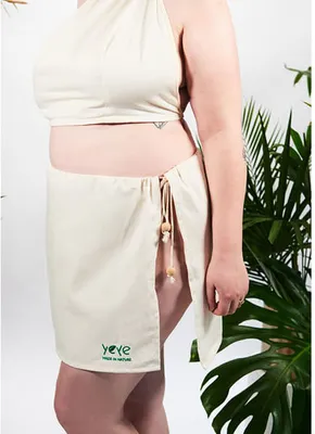 Zdjęcie produktu dla Spódnica na saunę XXL w 100% naturalna bawełna Yeye Ecru XXL
