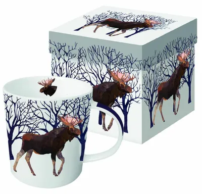 Obrázek produktu pro Zimní hrnek "Moose" od PPD, v dárkové krabičce, hrnek, porcelán "New Bone China", objem 400 ml, kód produktu: 360303475