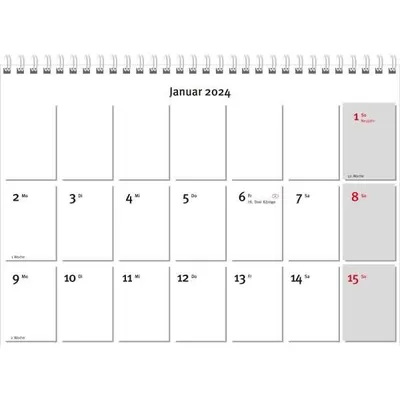 Produktbild von Güss 6 Wandkalender - A4, quer, 1 Monat / 2 Seiten