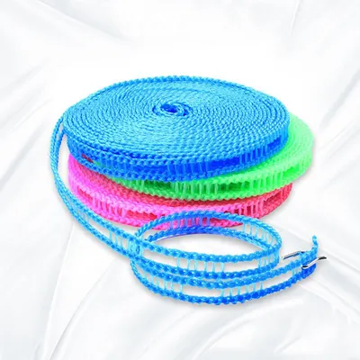 Produktbild von Wäscheleinen-Draht - 15 m - witterungsbeständig, rostfrei, Wäschetrockner - Leine für innen & außen - Campingzubehör - blau