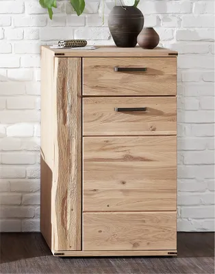 Produktbild von Schuhschrank in Eiche teilmassiv BESKO-55 mit Softclose-Funktion