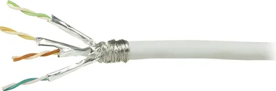 Produktbild von Logilink Netzwerk Verlegekabel S/FTP Cat.6, PVC, weiß, 50m