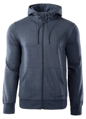 Productafbeelding van Hi-Tec - "Silian" hoodie met volledige rits voor heren, model IG1410 (maat M), in een lichtblauwe, gemêleerde kleur