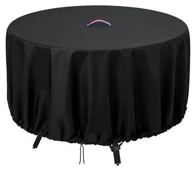 Image de Nappe ronde pour l'extérieur, dimensions 145 x 75 cm, tissu Oxford 420D enduit de PU, imperméable et coupe-vent
