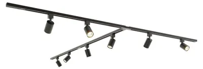 Image de HOFTRONIC - Kit système de rails 4 x 1 m 8 spots 2700K GU10 IP20 Noir