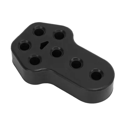Obrázek produktu pro Univerzální držák výfuku s gumovou izolací, 7 otvorů, průměr 12 mm, černý