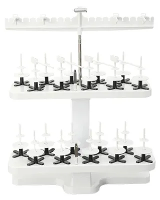 Image de Support pour bobines de fil à tricoter, design réglable, capacité de 20 bobines, pour 20 bobines