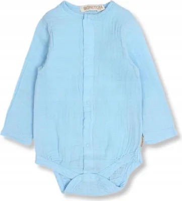 Produktbild von Baby Strampler - Ganzkörper - Hellblau - Größe 68 (4-6 Monate) - 100% Baumwolle - Bequem und stylisch - Für Kinder