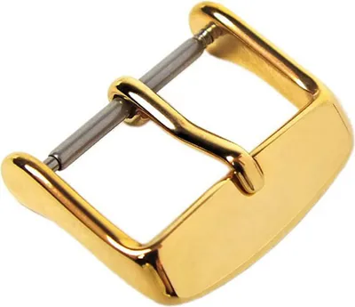Produktbild von Minott Chrono Dornschließe Edelstahl IP Gelbgoldfarben für Lederarmbänder, Stegbreite:20mm