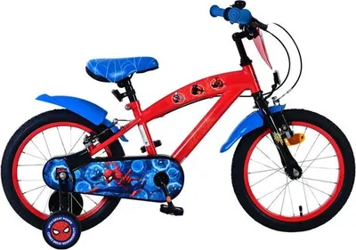 Produktbild von Spider-Man Kinderfahrrad - Jungen - 16 Zoll - Blau/Rot - Zwei Handbremsen