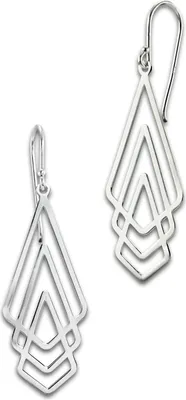 Produktbild von SilberDream Ohrringe Dreiecke Damen 925 Silber Ohrhänger Markenschmuck SDO8815J