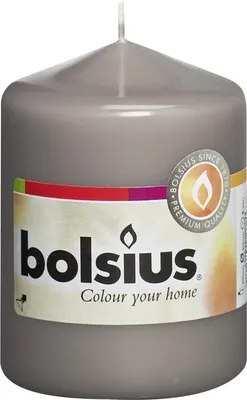Produktbild von Bolsius Stumpenkerze warmes Grau 80/58mm