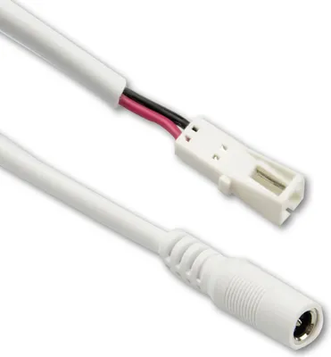 Produktbild von ISOLED Adapter Rundstecker Female auf MiniAmp Female-Buchse, 10cm, weiß