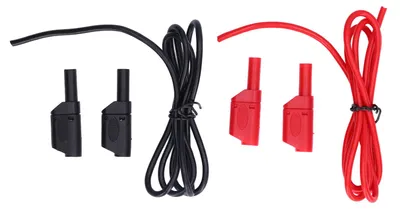 Produktbild von Bananenstecker-Prüfleitung 4 mm Stecker auf Stecker 32 A 1000 V Rot Schwarz Set Kit für Batteriestrom