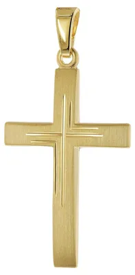 Produktbild von trendor 31042 Kreuz-Anhänger für Damen und Herren 925 Silber Vergoldet 24 mm