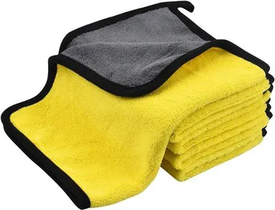 Obrázok produktu pre Sada 5 kusov utierok na umývanie auta – hrubé, mäkké, vhodné na leštenie a nanášanie vosku, vysoká savosť, 40x30 cm