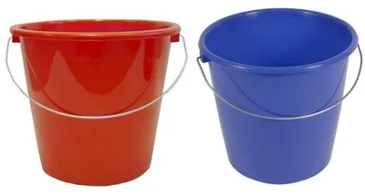 Zdjęcie produktu dla Plastikowe wiadra domowe 5 litrów, kolory ekologiczne | 25 sztuk