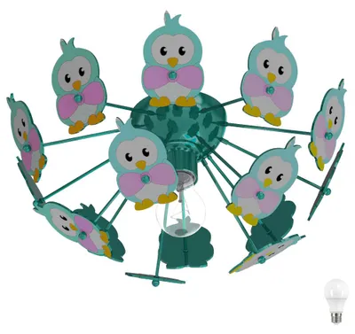 Produktbild von LED Kinderzimmer Deckenbeleuchtung mit Eulen VIKI 2