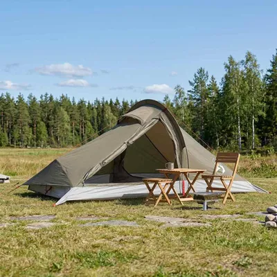 Produktbild von Möbel Trekkingzelt Braun und Grau 4-Personen - Campingzelte CC2131
