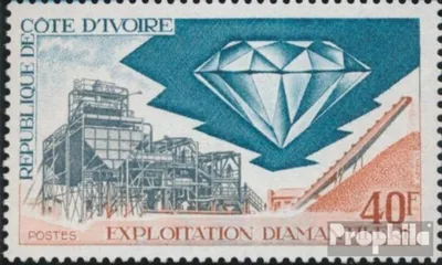 Produktbild von Briefmarken Elfenbeinküste 1972 Mi 416 (kompl.Ausg.) postfrisch Diamantenindustrie