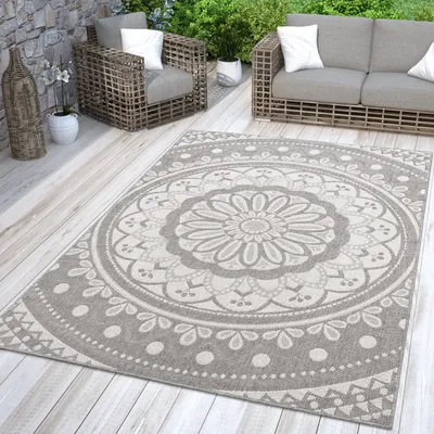 Produktbild von TT Home In-& Outdoorteppich Wetterfest Garten Orientalisches Marokkanisches Boho Design Größe 120x160 cm