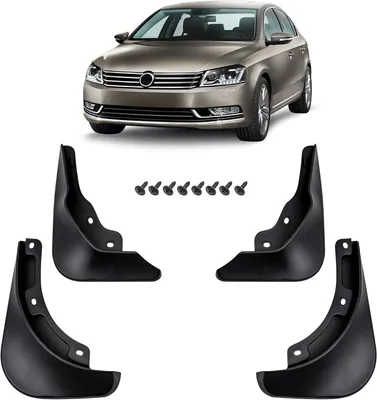 Produktbild von HERSTMOTO Schmutzfänger 4er-Set für VW Passat B7 2010–2014, vorne und hinten, mit Befestigungssatz [4 Stück]