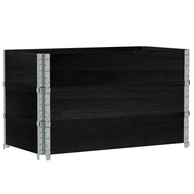 Produktbild von Pflanzkasten Schwarz 100x50 cm Massivholz Kiefer
