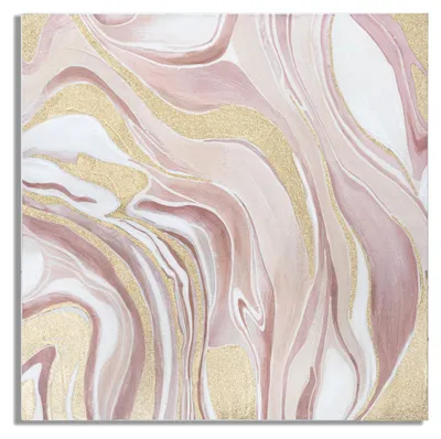 Produktbild von Mauro Ferretti Wandbild PINKLY Gold Pink Leinwand 80x80 cm