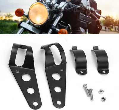Imagen del producto de 2 soportes universales para faros, soportes para faros de motocicleta, para tubos de 35-43 mm (1,4-1,7 pulgadas)