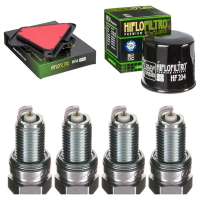 Immagine prodotto di Kit di manutenzione per Kawasaki ZX-10R 1000 K Ninja ABS 2011-2013: filtri e candele di accensione di pamoto - Nuovo