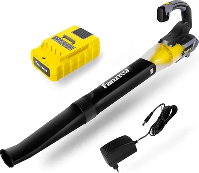 Produktbild von FANZTOOL Axial Akku-Laubbläser 20V, 4Ah Akku & Schnellladegerät, Drehzahl rRegelbar, bis 250 km/h