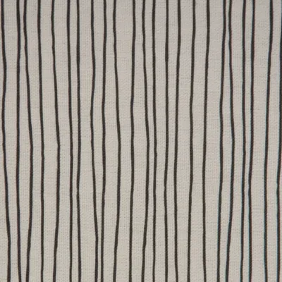 Produktbild von Dekostoff Meterware Baumwolle Streifen Linien schwarz wollweiß 2,80m