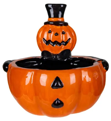 Produktbild von Vintage Halloween Kürbis Süßigkeiten Schale aus Keramik