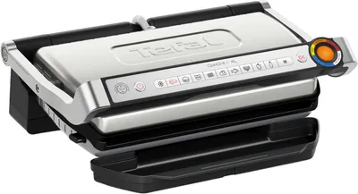 Obrázok produktu pre Tefal Optigrill+ XL GC727D10, Čierna, Nerezová oceľ, Kov, Obdĺžnikový, Tlačidlá, 800 cm², 400 x 200 mm