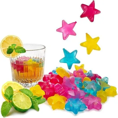 Obrázok produktu pre Opakovane použiteľné ľadové kocky v rôznych farbách, 20 ks, na oslavy, víno, koktaily a nápoje