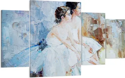 Produktbild von Bild auf Leinwand - Leinwandbild - Balletttänzer tanzen - 160x90cm - Wand Bild - Wanddeko - Leinwanddruck - Bilder - Kunstdruck - Wanddekoration - Leinwand bilder - Wandkunst - DL160x90-3767