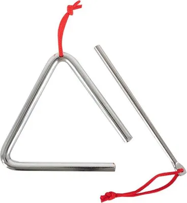 Produktbild von Famanu Triangel mit Hamer, Stahl, 10 cm - Für Bildung und Orchester