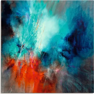 Produktbild von ARTland Leinwandbild Frühling im Eistobel II Größe: 50x50 cm
