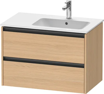 Produktbild von Duravit Ketho.2 Wastafelonderkast 81x48x54,9 cm Mat Natuur Eiken
